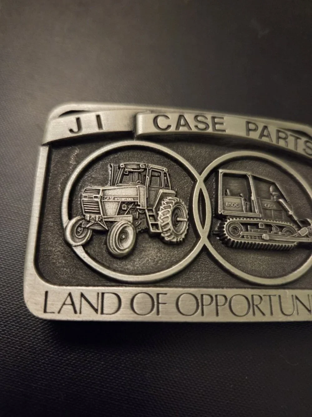 Vintage New Pewter JI Case Parts Land Of Opportunity Trade Fair 1986‎